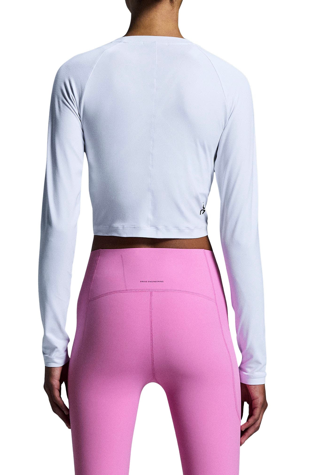 Studio Long Sleeve Crop Top in White at Nordstrom - 2