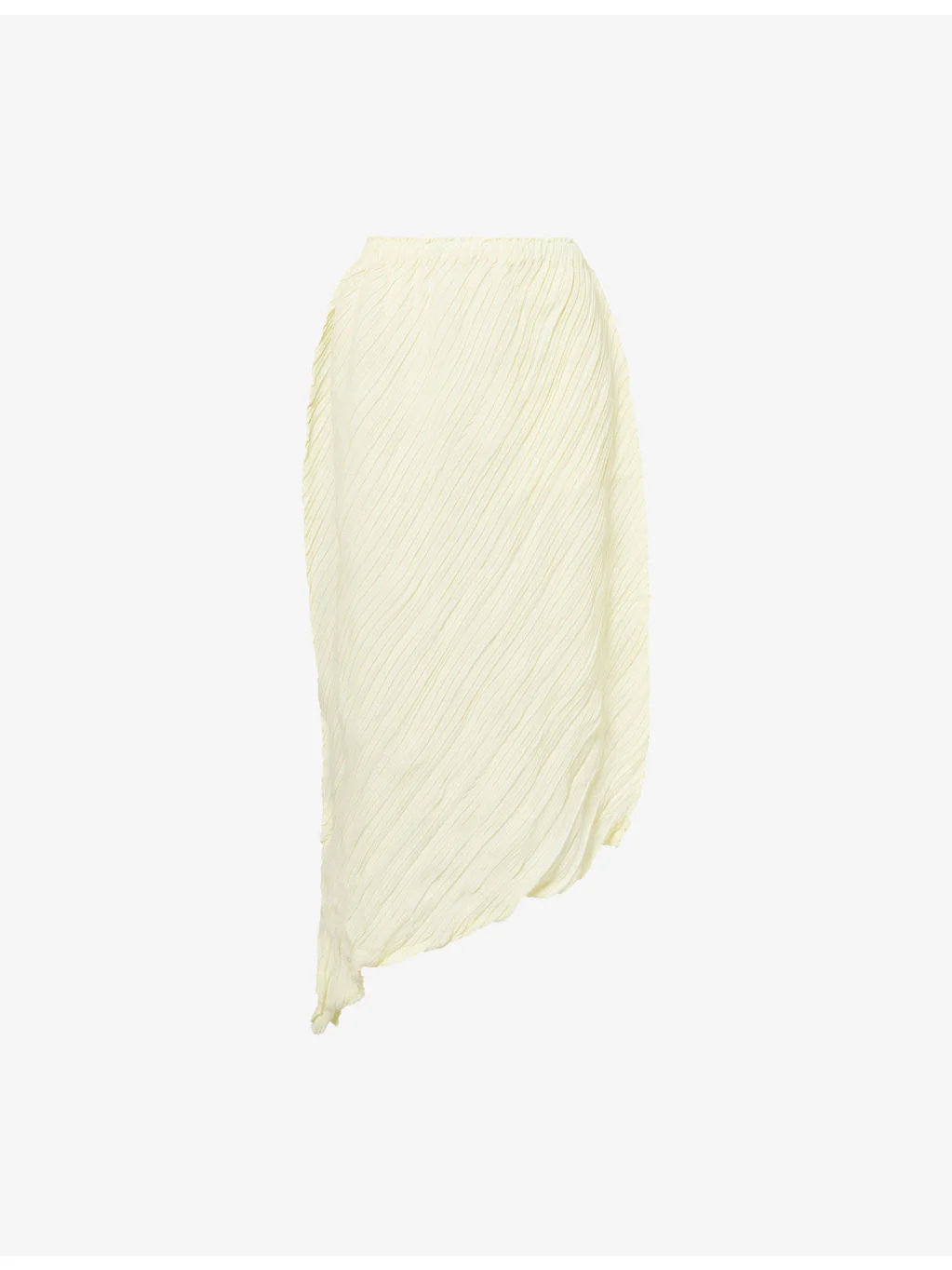 Wrinkled And Twisted Asymmetric Knitted Midi Skirt - 1