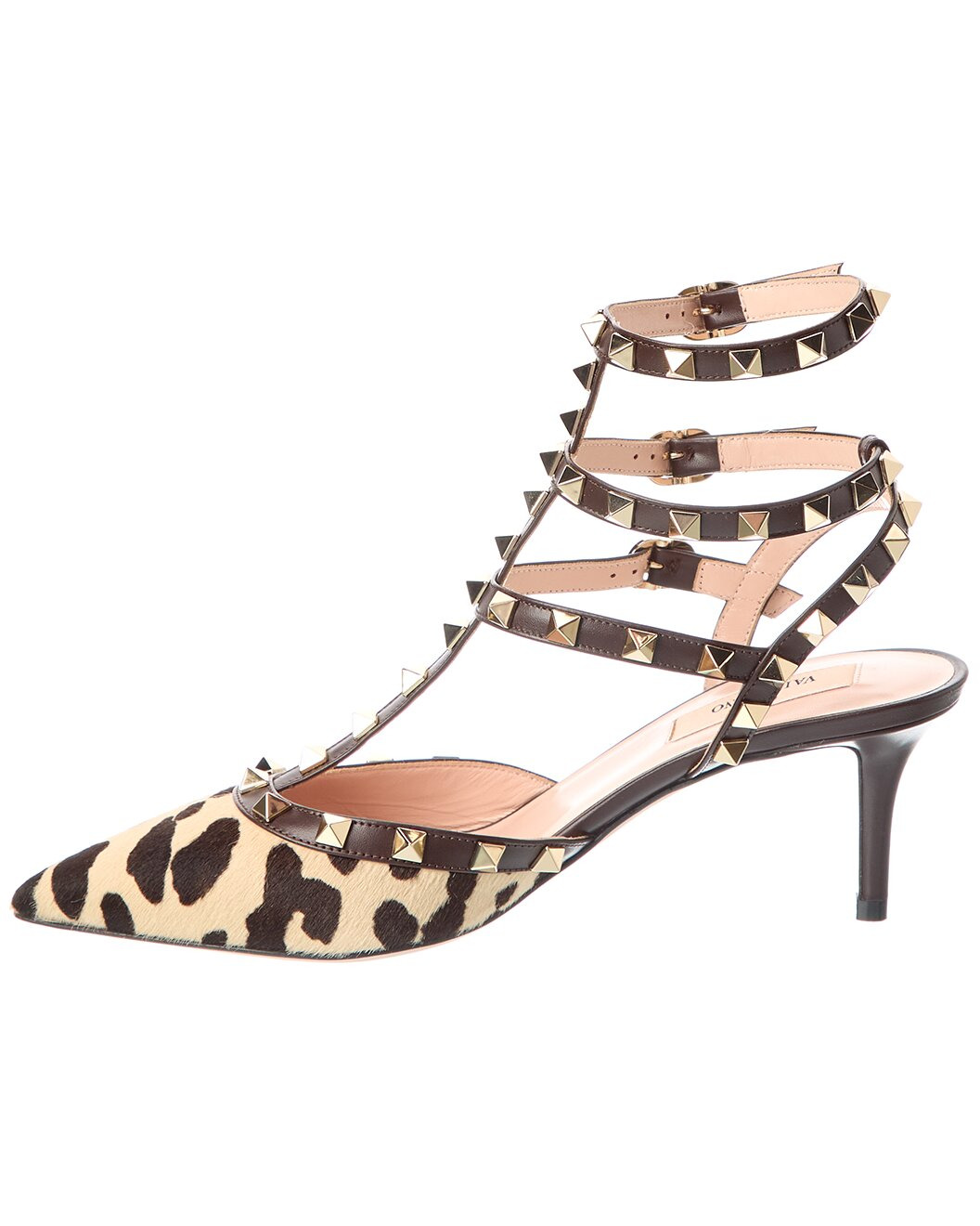Valentino Rockstud Caged 65 Haircalf & Leather Pump - 2