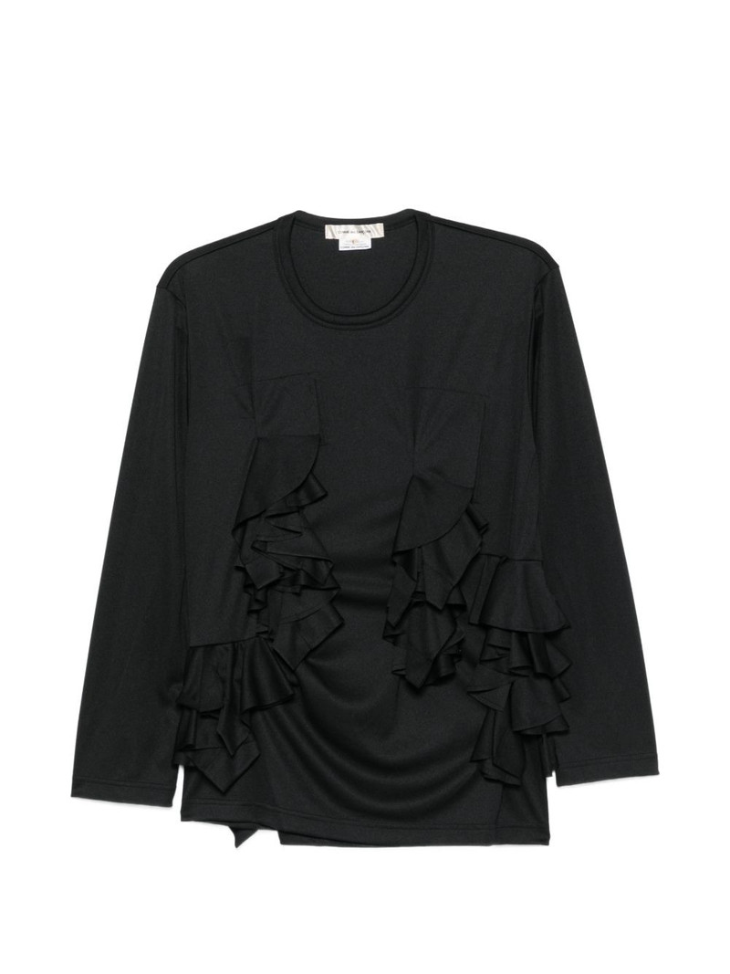 ruffled long-sleeve T-shirt 1