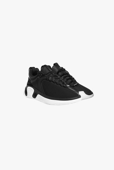 Balmain EXCLUSIVE - Black and white gummy leather and mesh B-Runner sneakers outlook