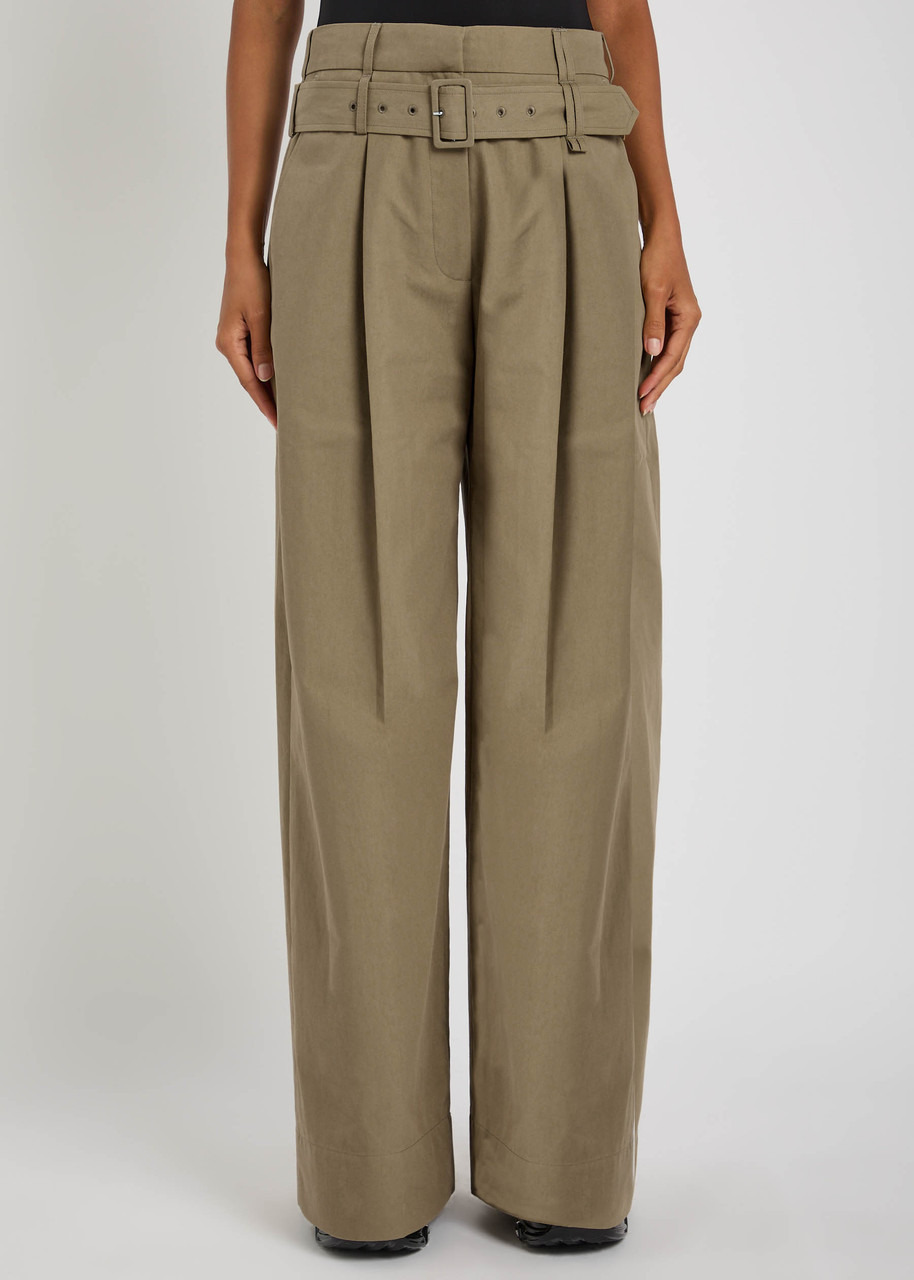 Simone Rocha Belted Cotton-blend Poplin Trousers - 2