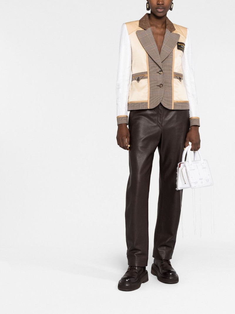 Moschino patchwork single-breasted blazer outlook