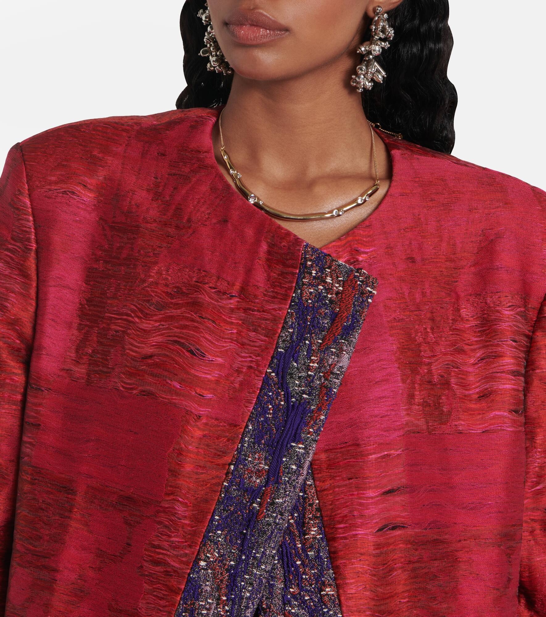Cotton-blend jacquard coat - 5