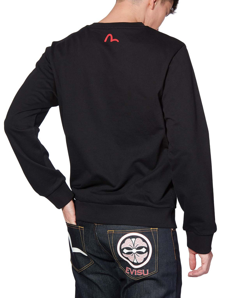 KAMON AND SEAGULL PRINTED SWEATSHIRT 4