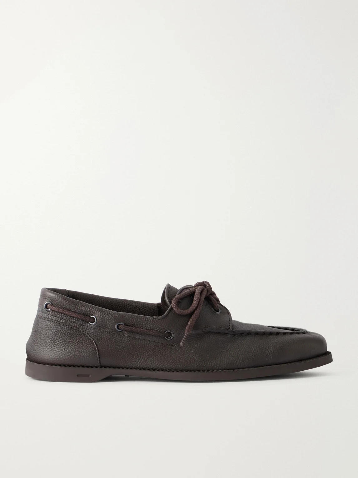 Foil Full-Grain Leather Boat Shoes - 1