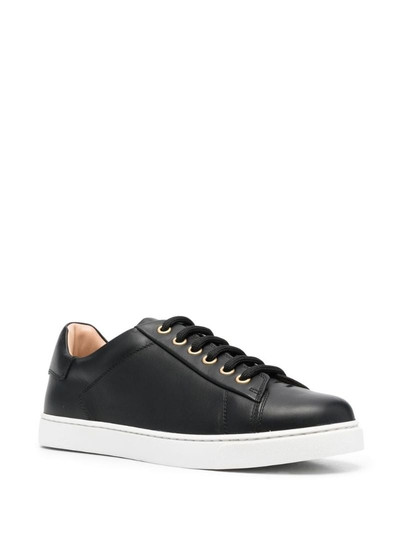 Gianvito Rossi leather lace-up trainers outlook