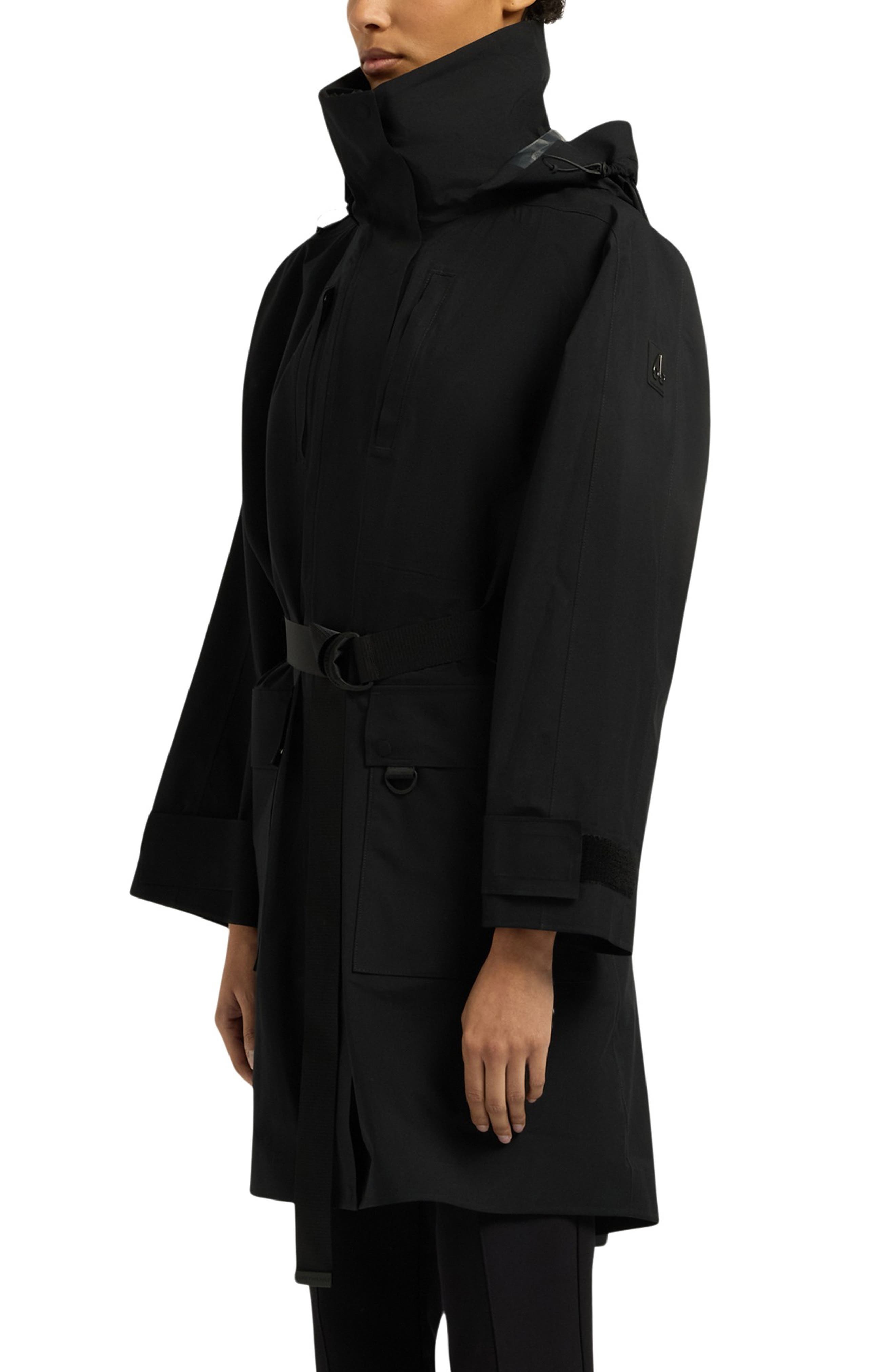 Moose Knuckles Claremont Belted Raincoat in Black at Nordstrom - 3