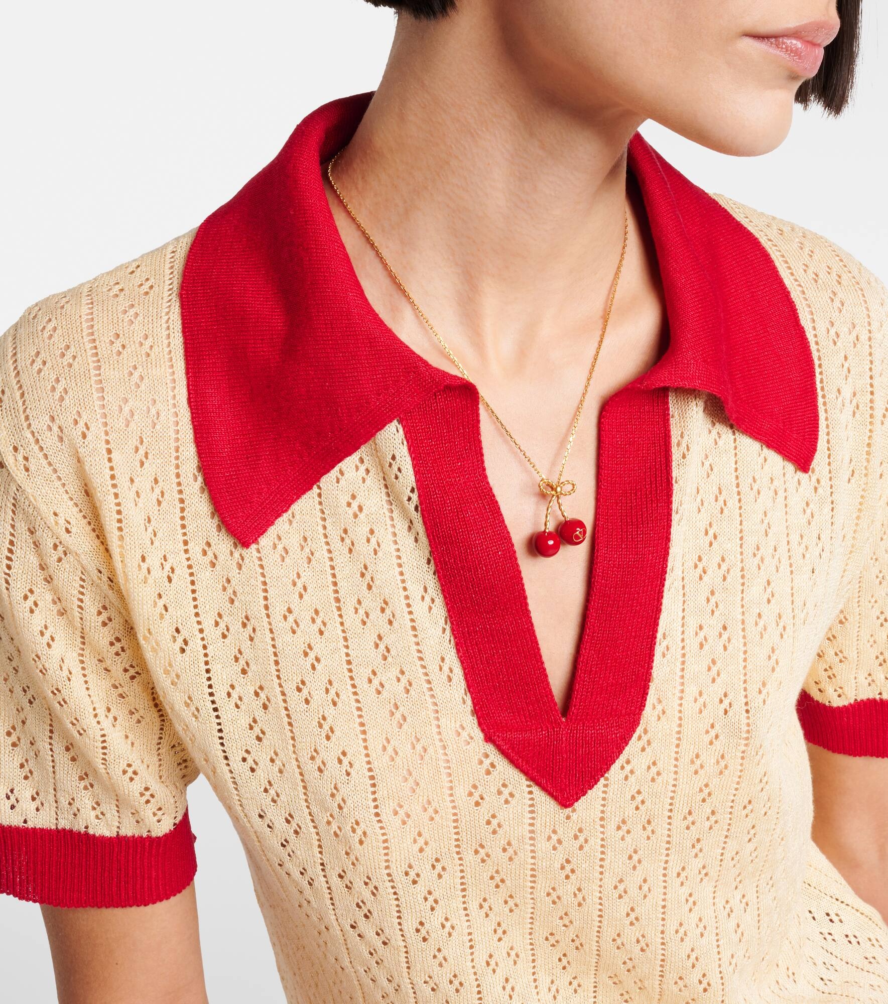 Linen-blend polo sweater - 4