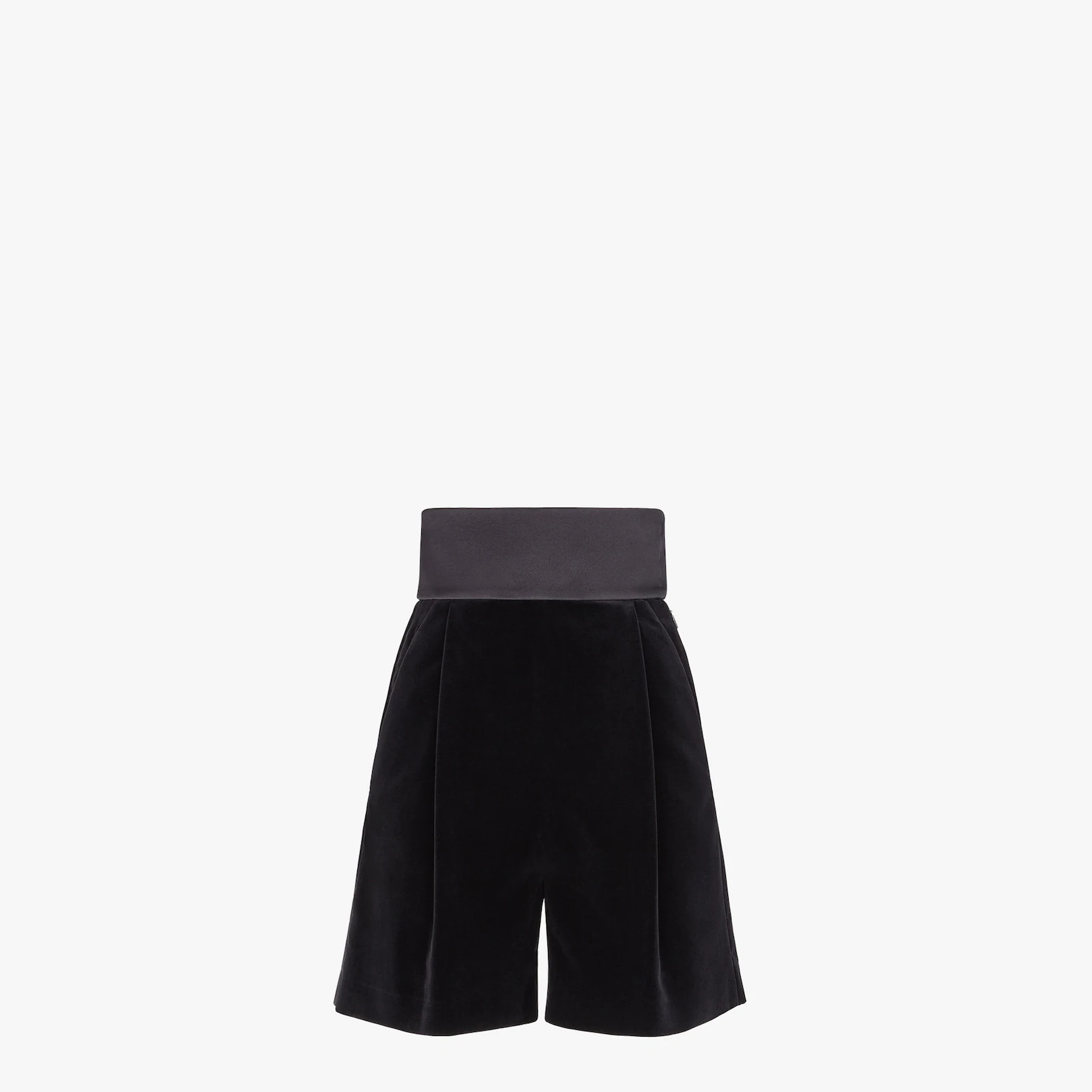 Black velvet shorts - 1