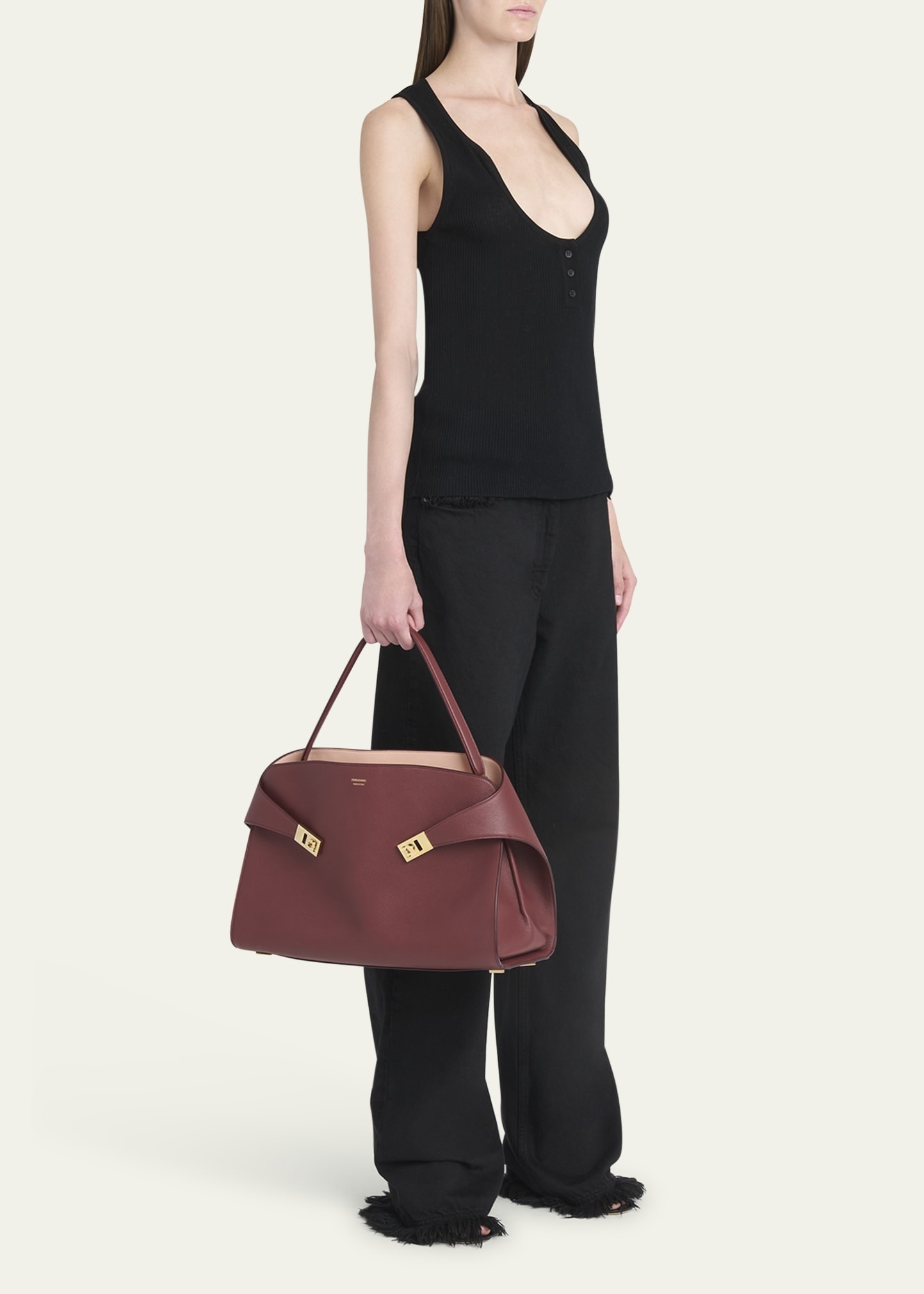 Hug Soft Leather Shoulder Bag - 6