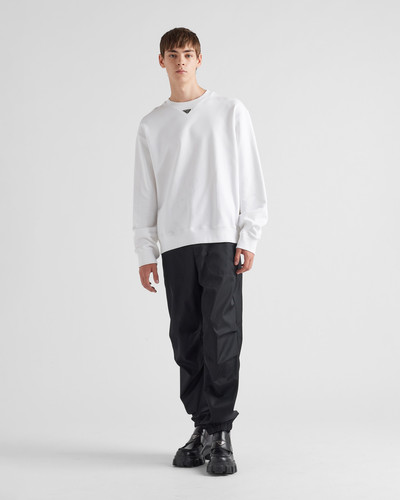 Prada Oversized cotton sweatshirt with triangle logo outlook