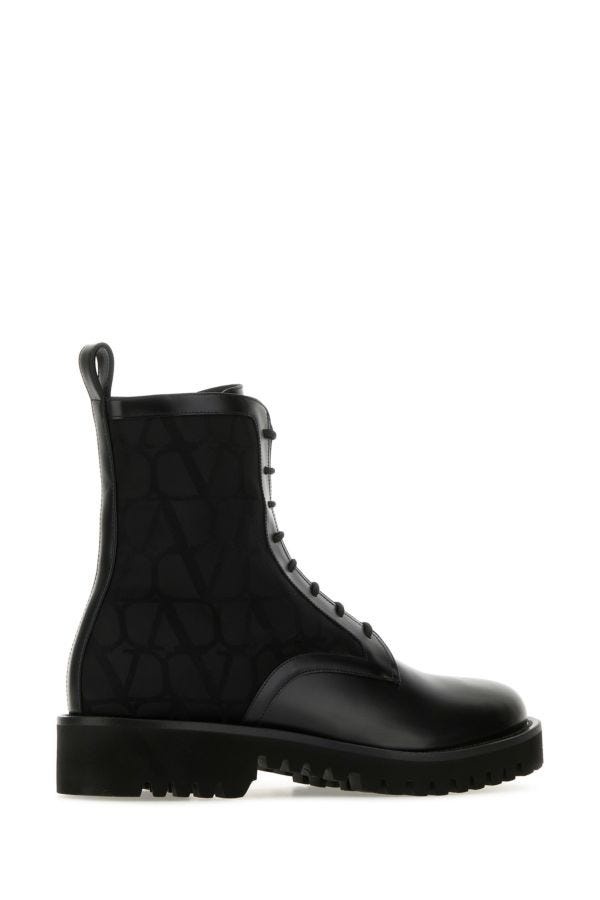 Black Toile Iconographe and leather ankle boots - 3