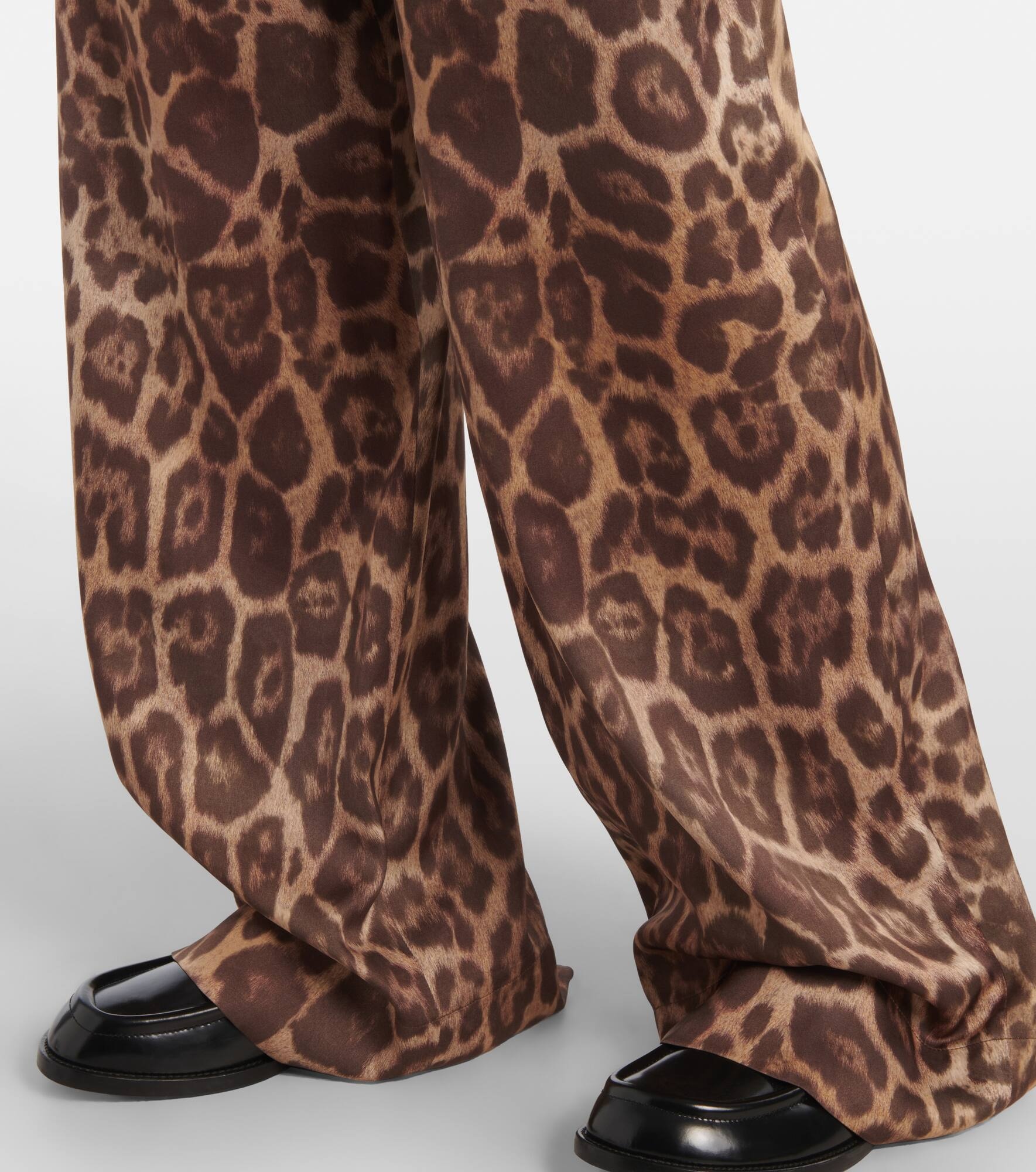 Leopard-print pajama pants - 5
