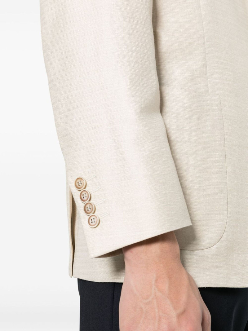 single-breasted herringbone blazer 5
