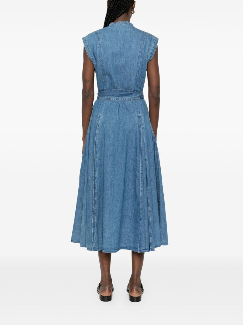 belted denim midi dress 4