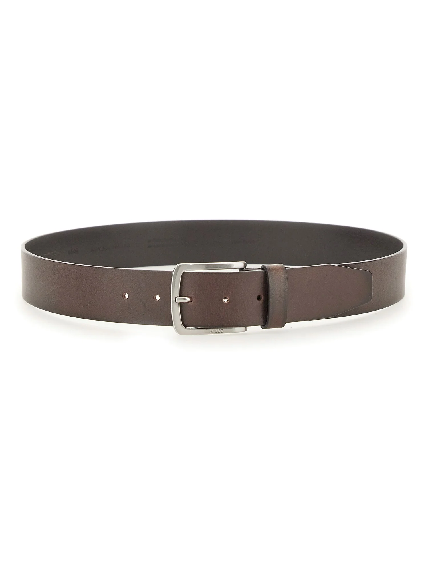 CINTURA JOR-V_SZ40 IN PELLE CON FIBBIA QUADRATA E LOGO INCISO - 1