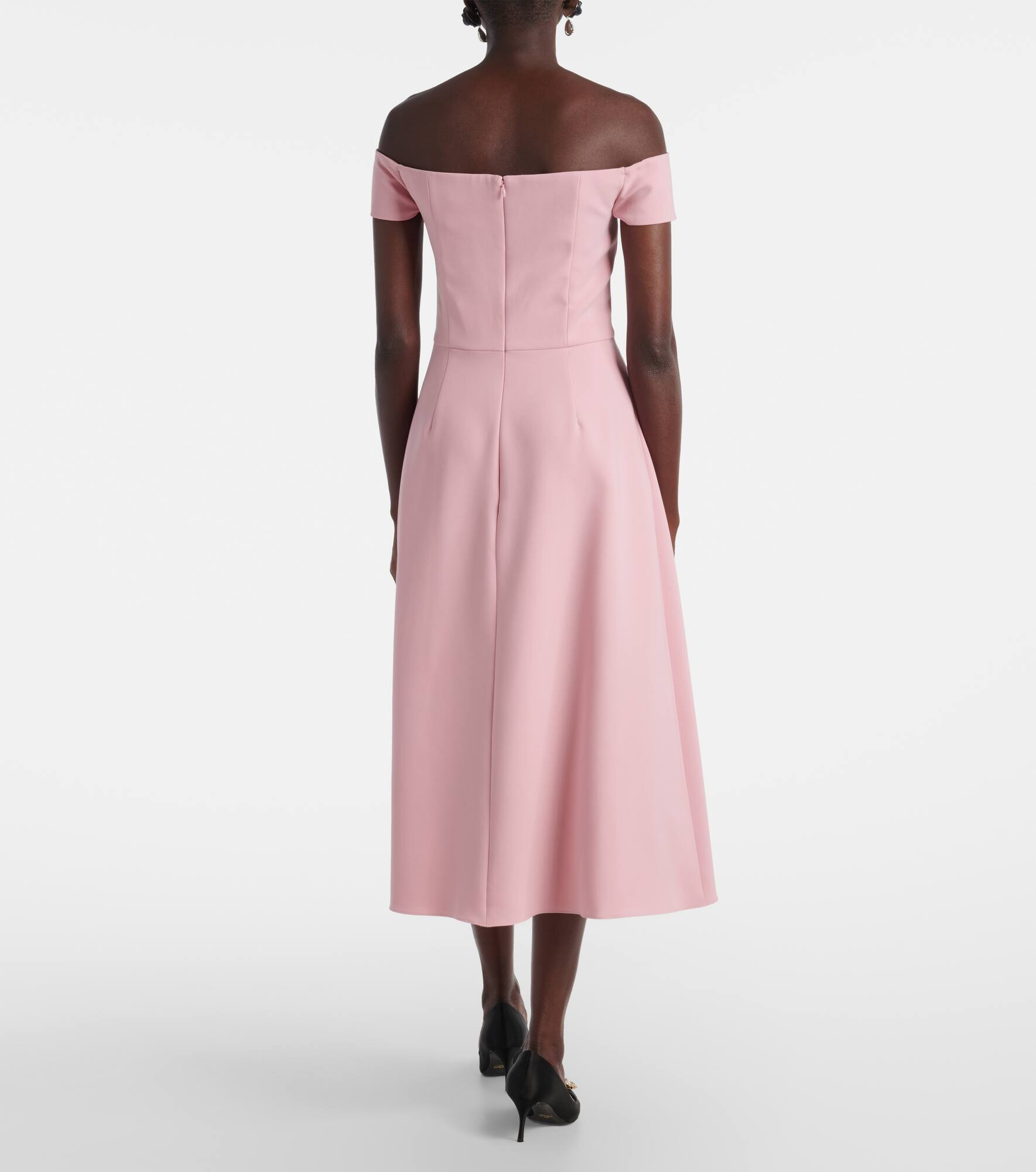Embellished off-shoulder midi dress - 3
