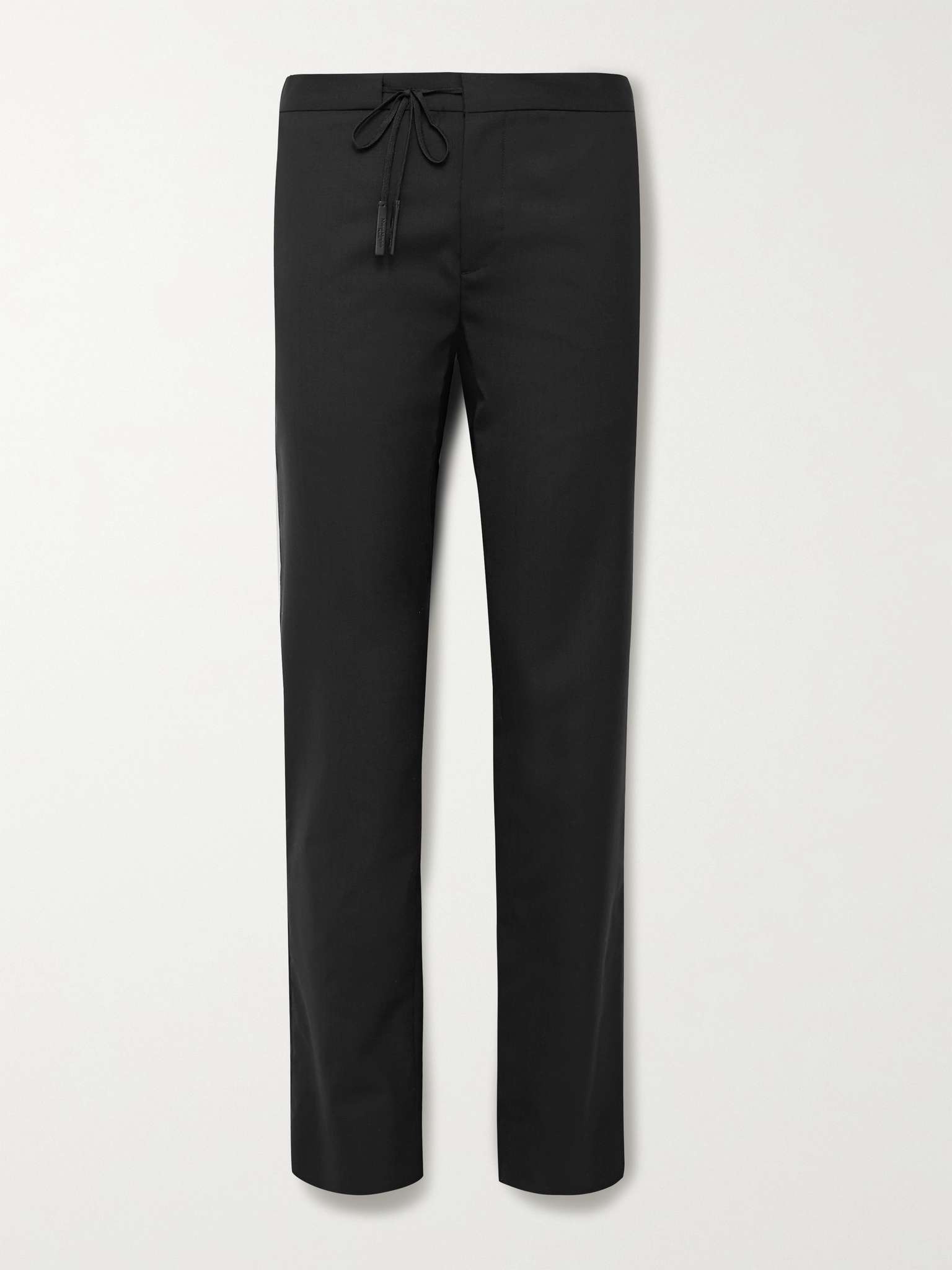 Tapered Virgin Wool Drawstring Trousers - 1