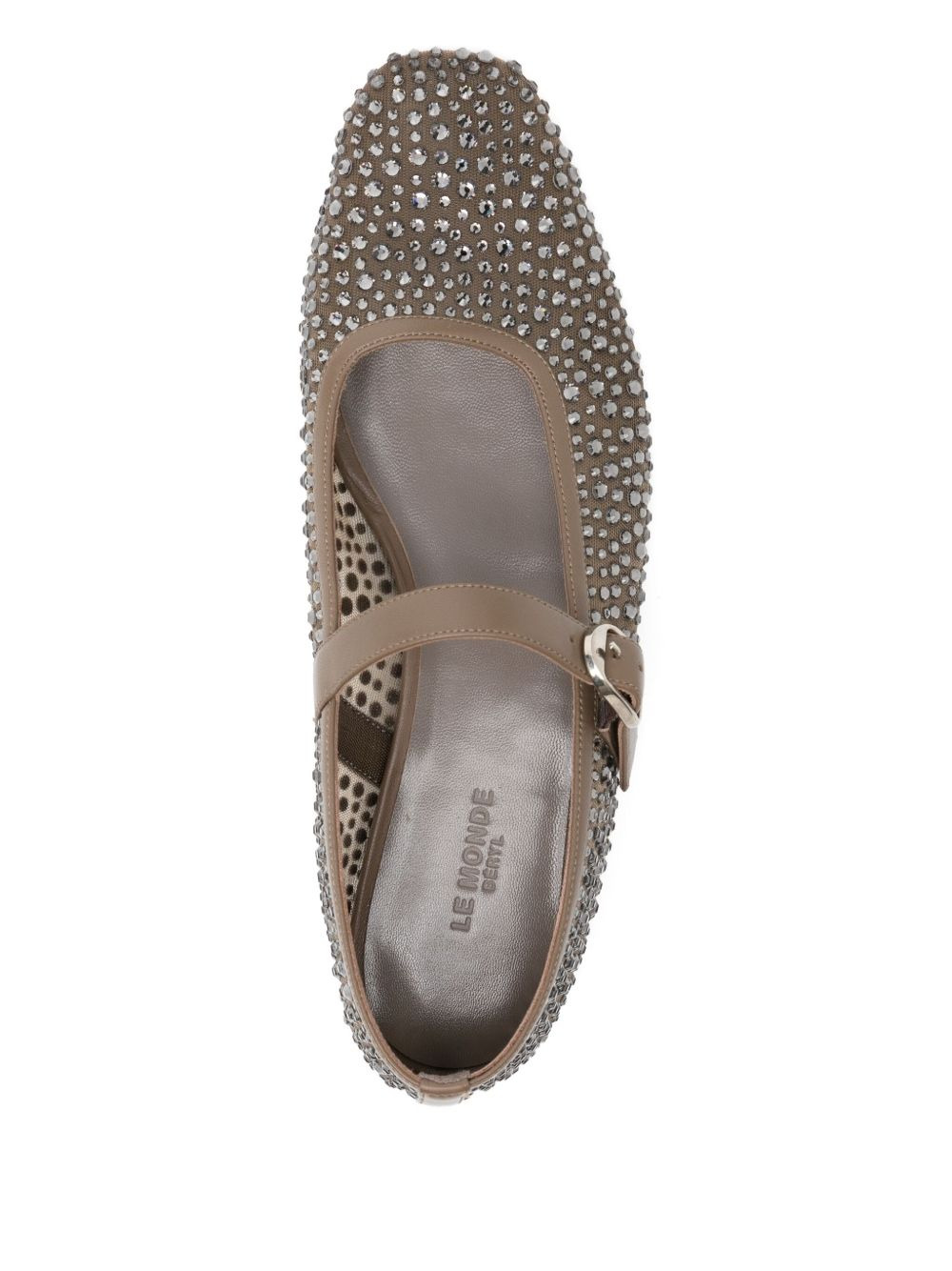 crystal-embellished ballet flats - 4