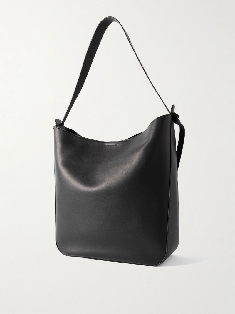 Knotted leather shoulder bag Black 3