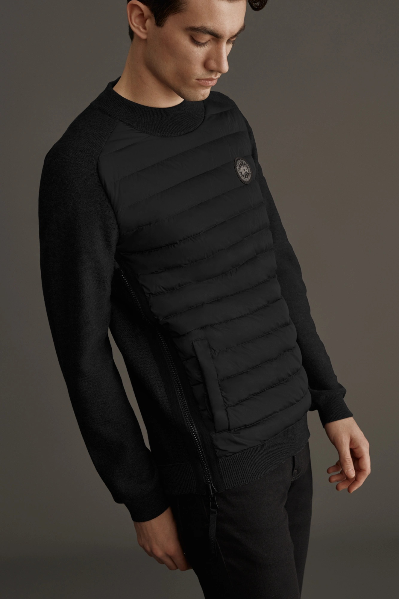 HYBRIDGE KNIT REVERSIBLE PULLOVER BLACK LABEL - 4