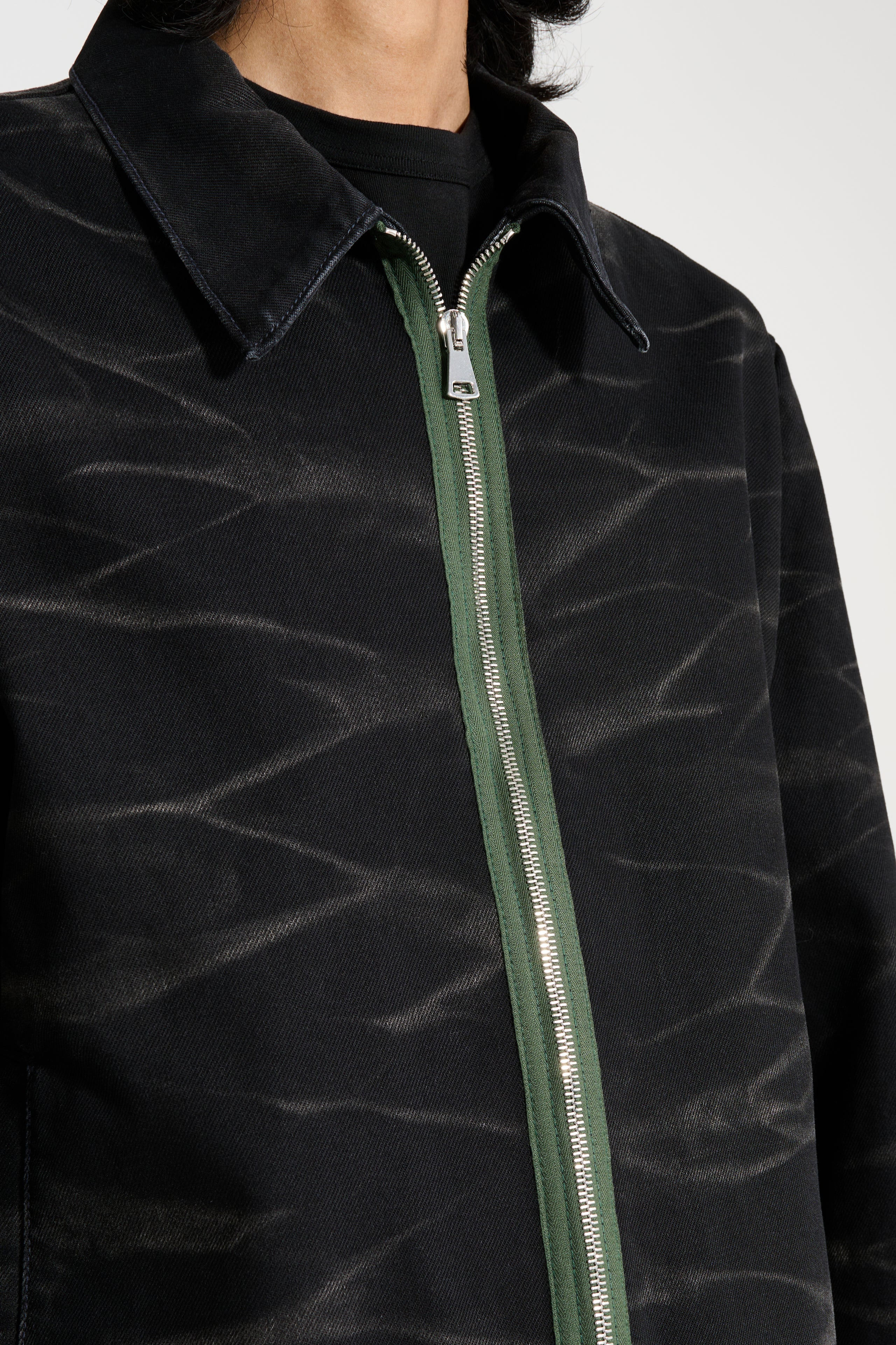 NAMACHEKO ZEBRA DENIM JACKET WASHED BLACK - 5