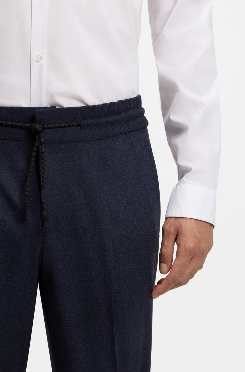 MELANGE SLIM-FIT TROUSERS IN STRETCH FLANNEL 5