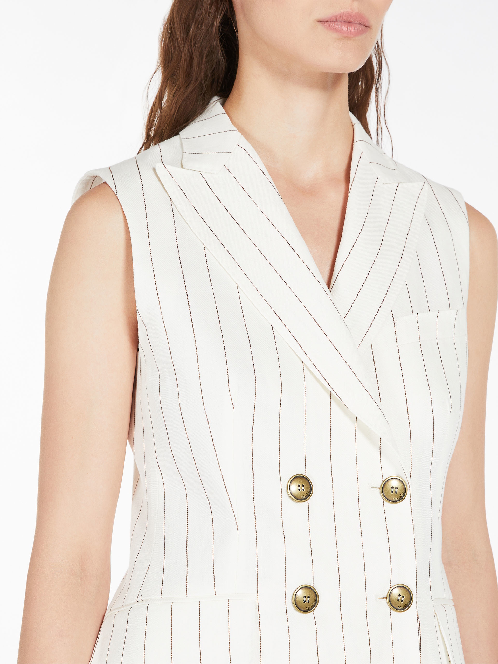 QUEBEC Pinstriped linen waistcoat - 5