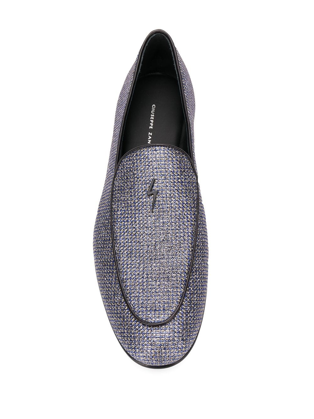 G-Flash glittery slip-on loafers - 4