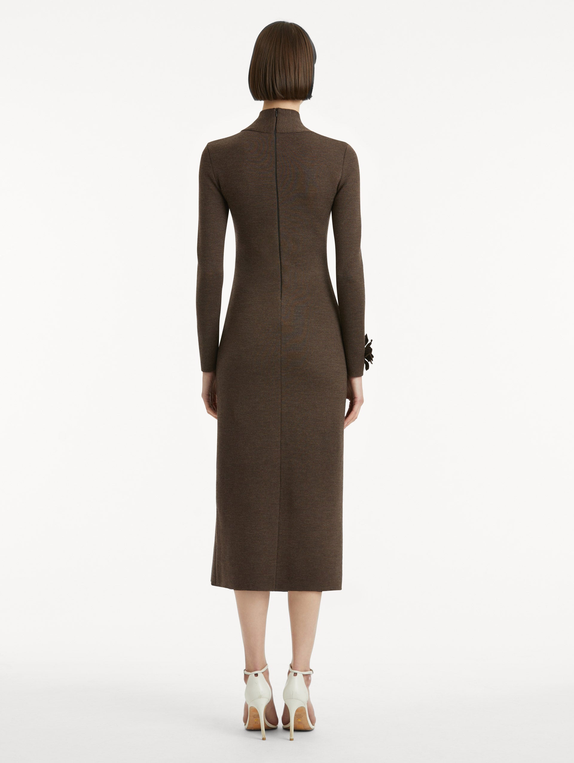PEONY APPLIQUÉ KNIT DRESS - 3