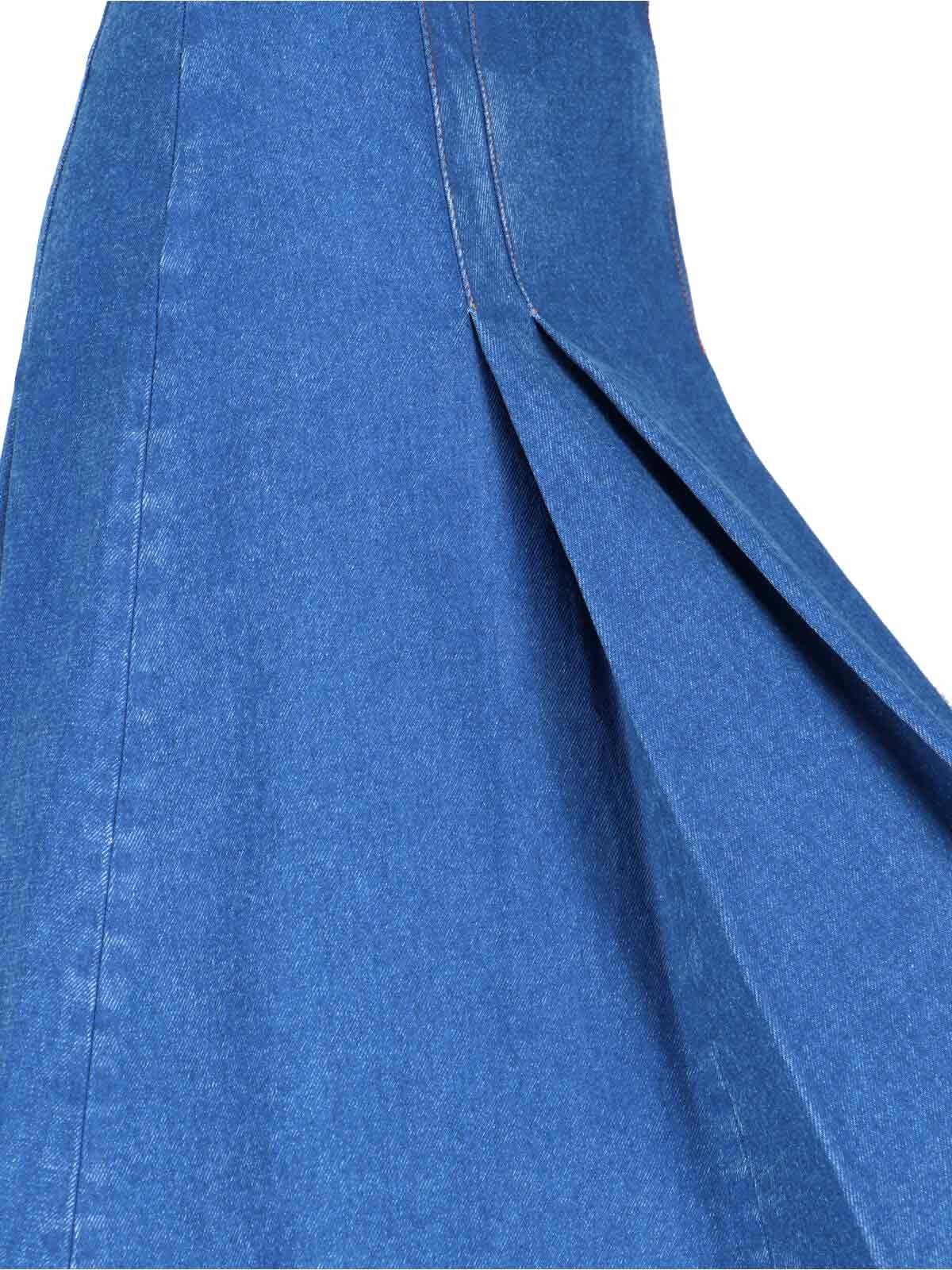DENIM MIDI SKIRT - 4