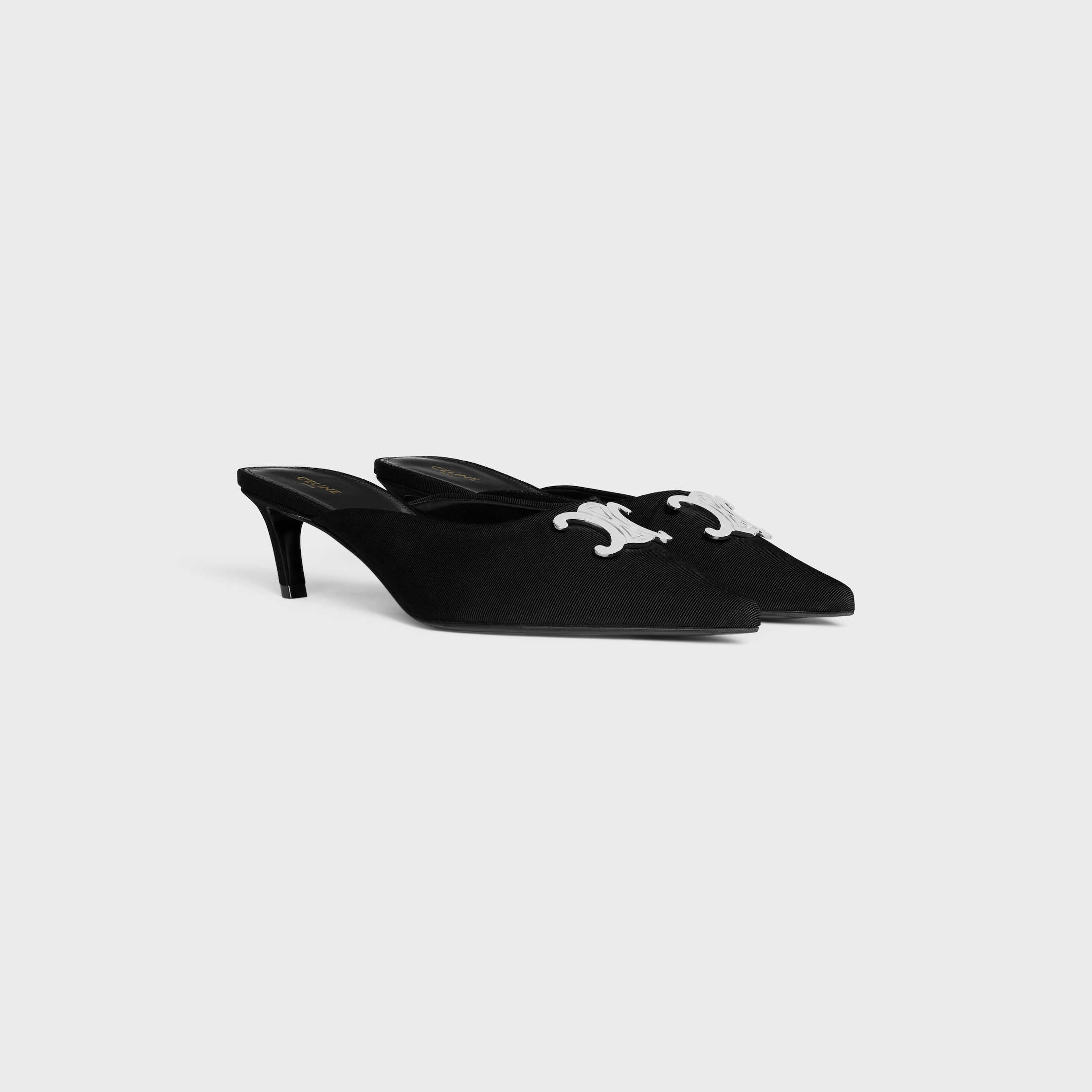 CELINE ALMA TRIOMPHE MULE IN GROS-GRAIN FABRIC - 2