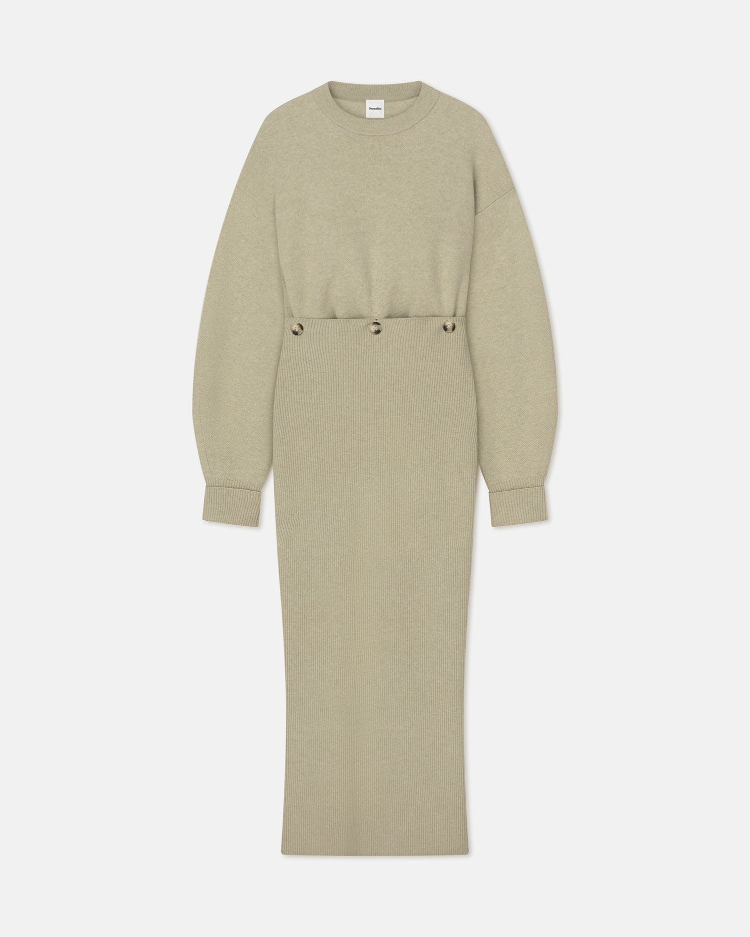 Compact Merino Wool Midi Dress - 1