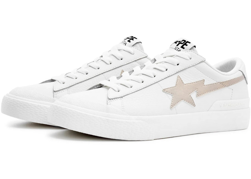 A BATHING APE® A Bathing Ape Mad Sta White Gold outlook