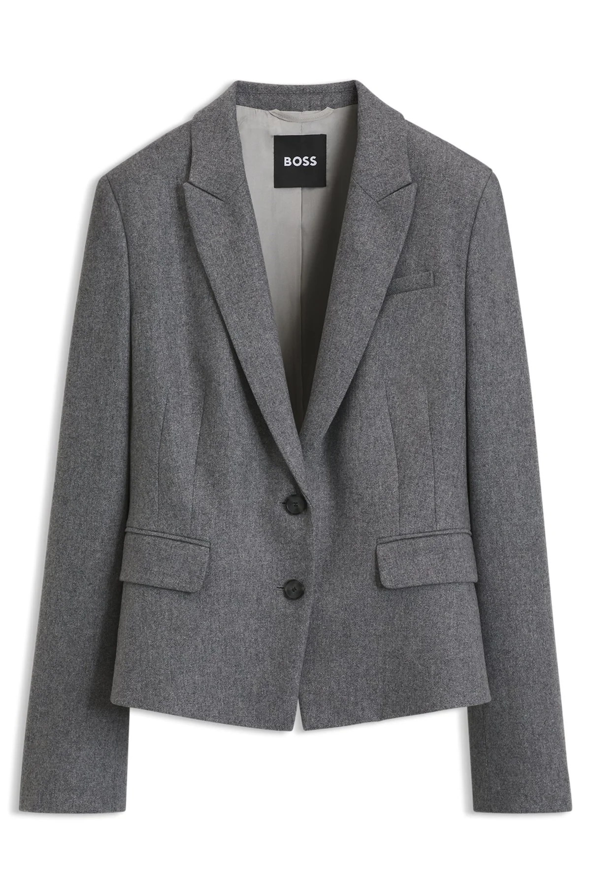 SLIM-FIT BLAZER IN MELANGE FLANNEL - 1