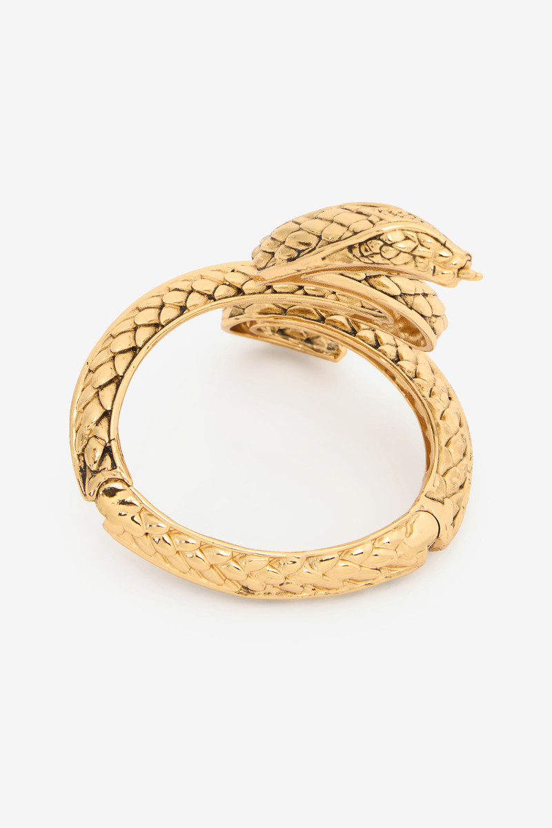Antique Gold Snake Cuff Bracelet 3