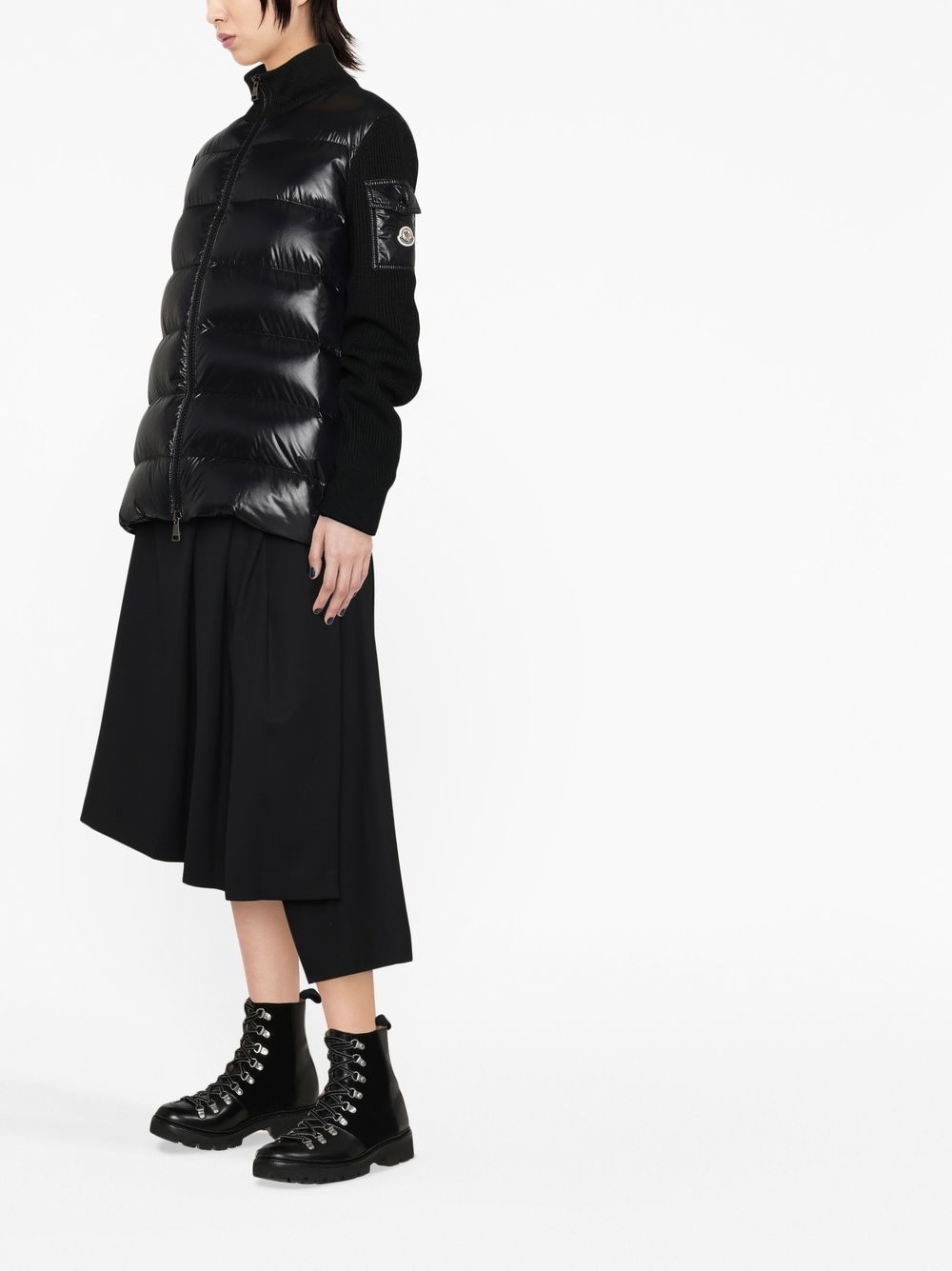 panelled down-filled jacket - 3