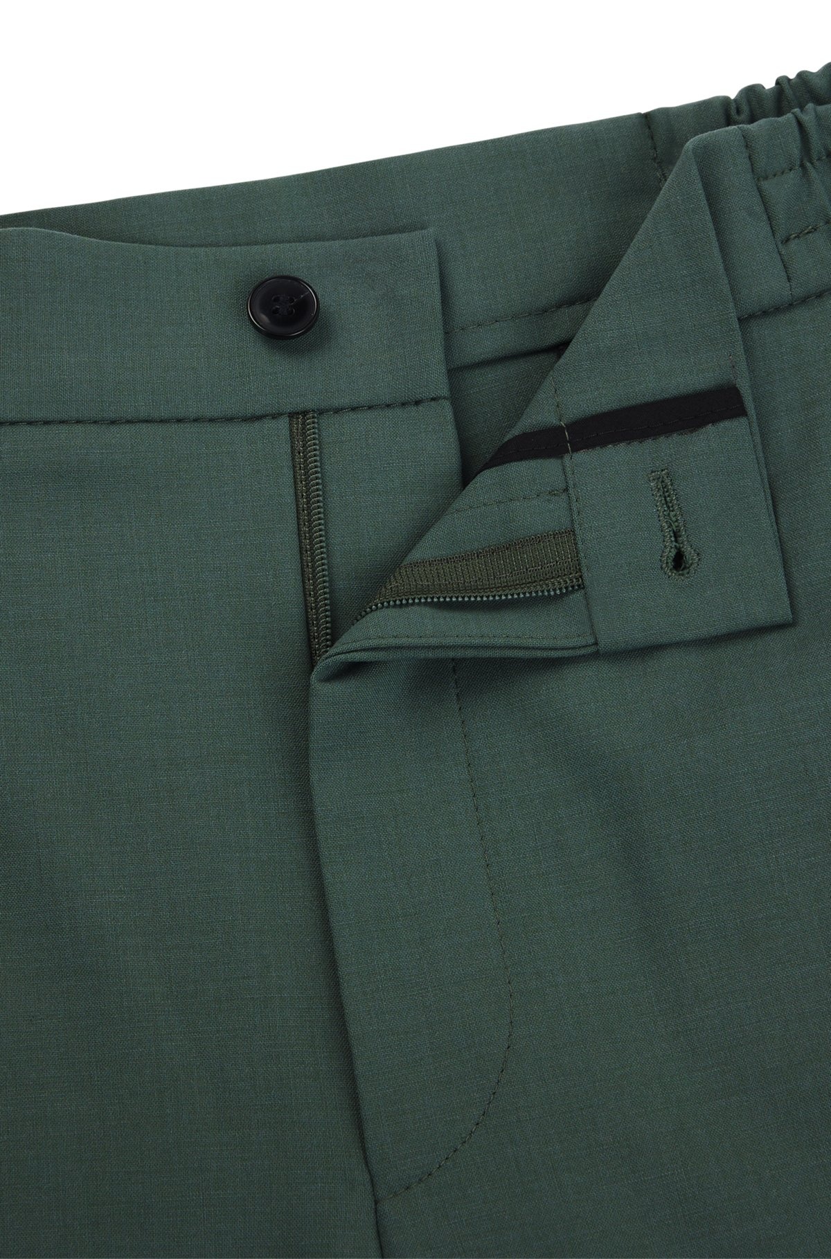 SLIM-FIT TROUSERS IN WOOL POPLIN - 6