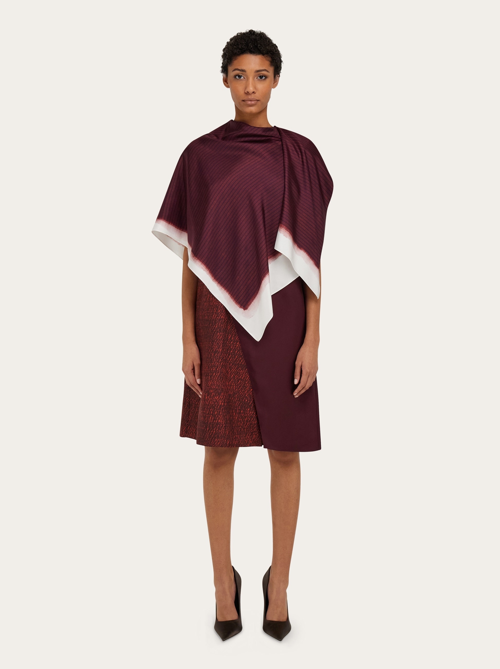 Shirt dress with shawl detail - 2