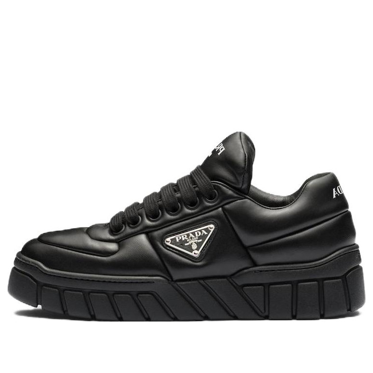 (WMNS) PRADA Padded Nappa Leather Sneakers 'Black' 1E136N_2DL8_F0002_F_B030 - 1