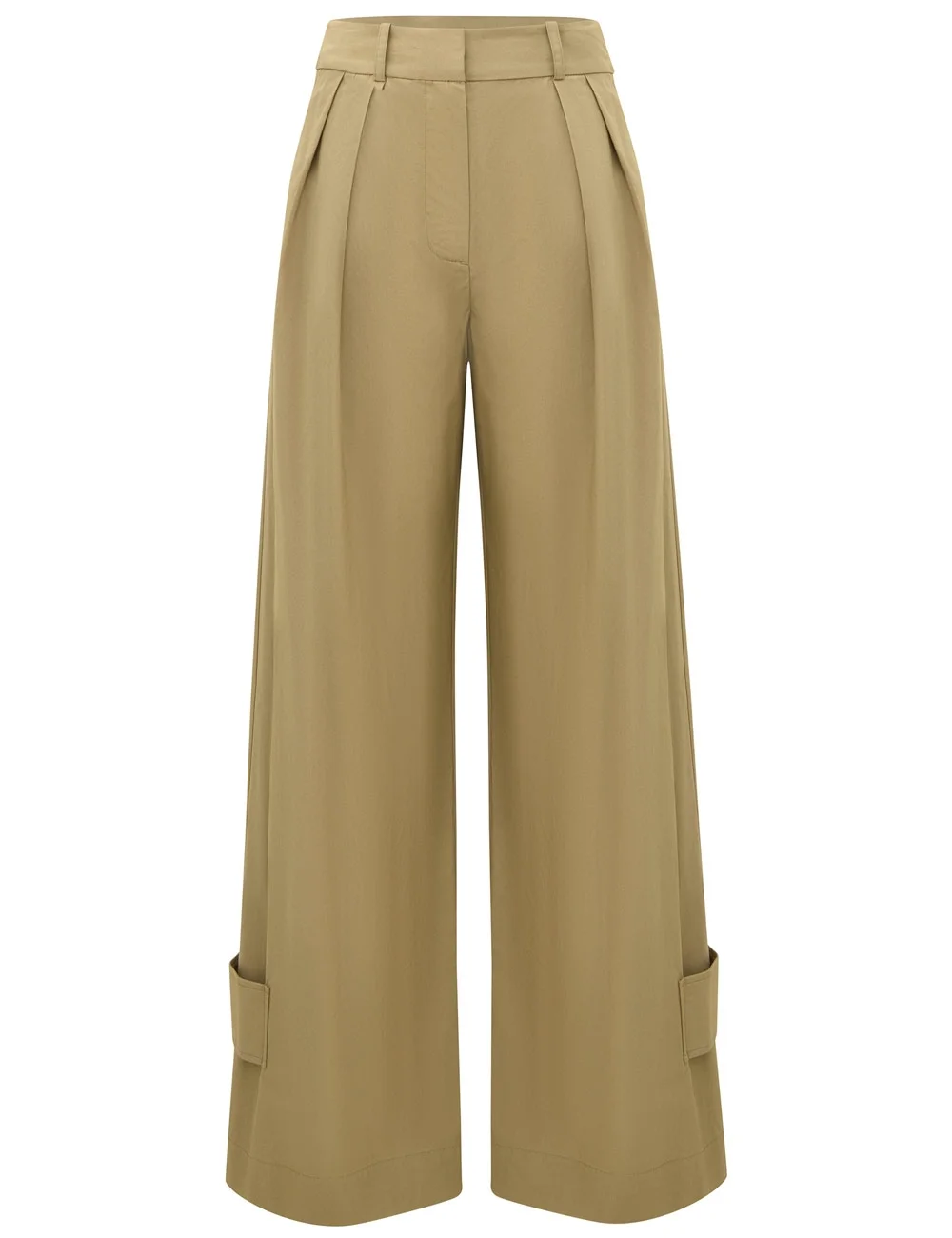 CLASH POPLIN WIDE LEG PANT - 1