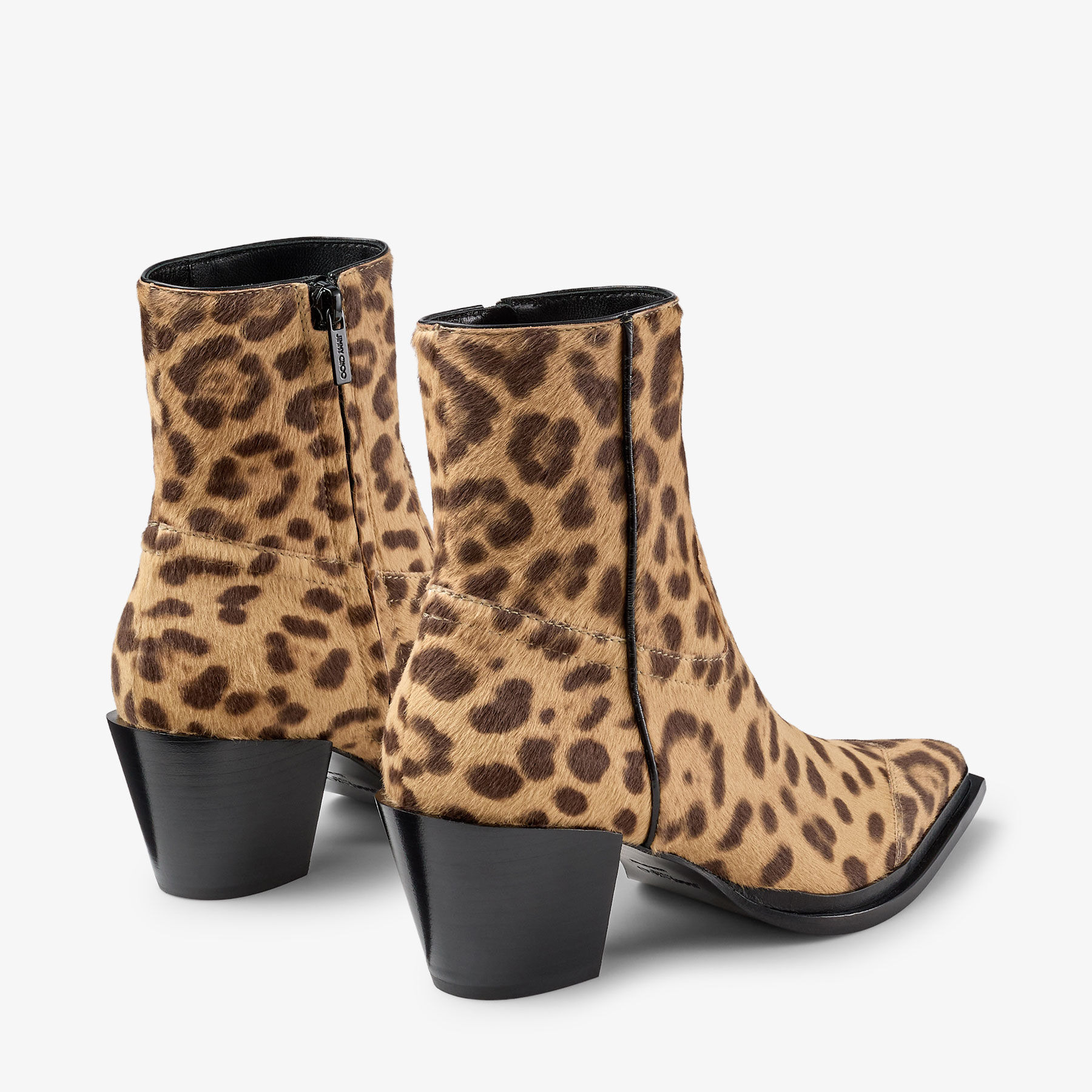 Cece Anke Boot 60
Natural Leopard Print Pony Ankle Boots - 5