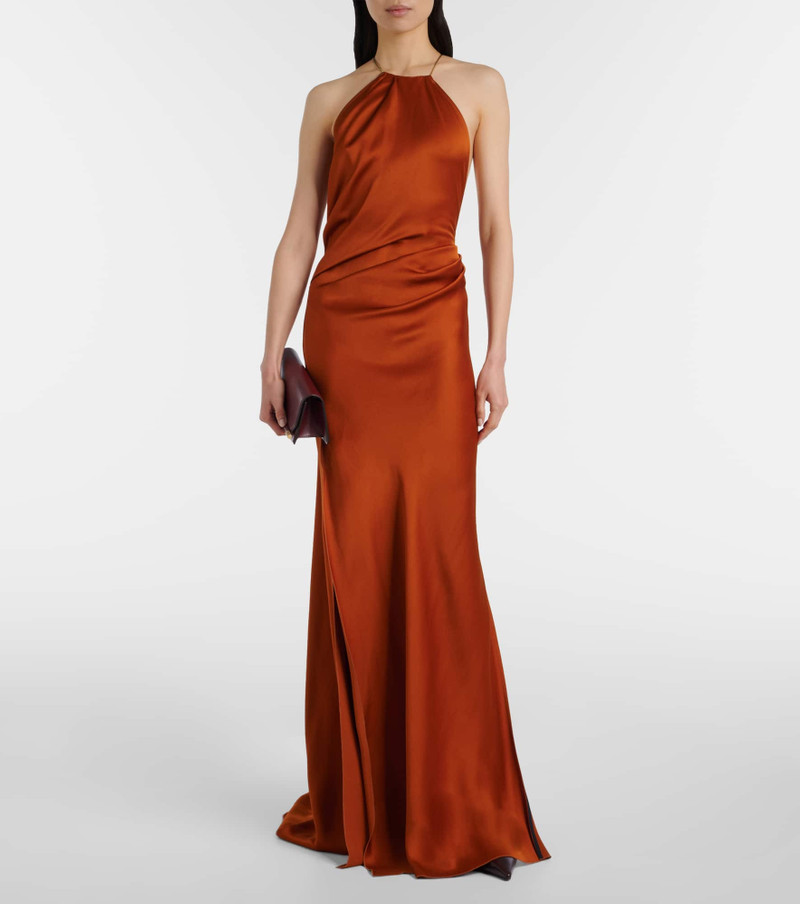 Victoria Beckham Draped satin gown outlook