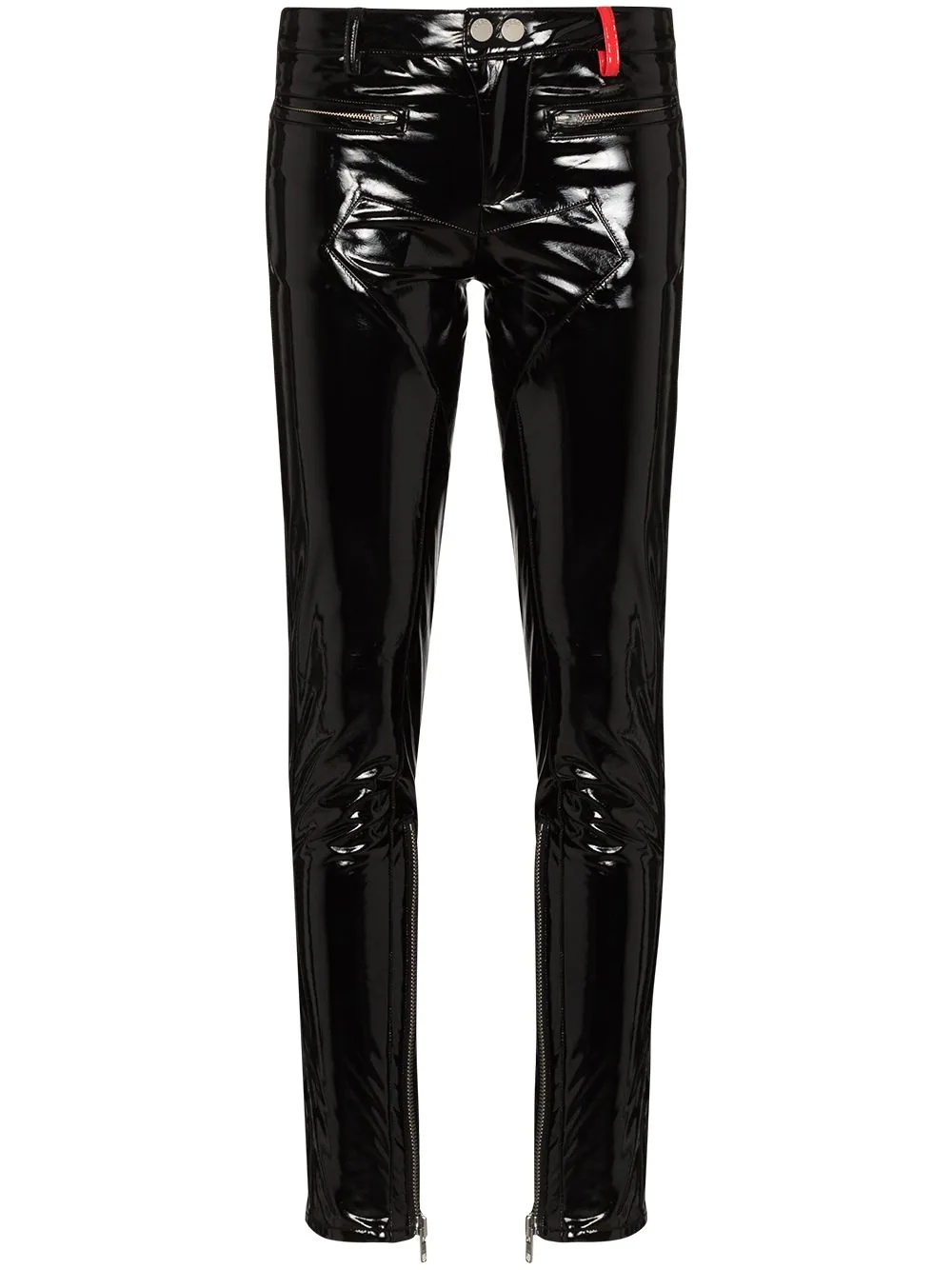 Punk patent-leather skinny trousers - 1