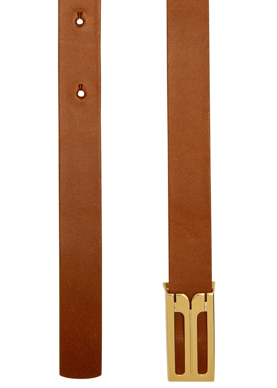 Victoria Beckham Frame Smoothed Leather Belt - 3