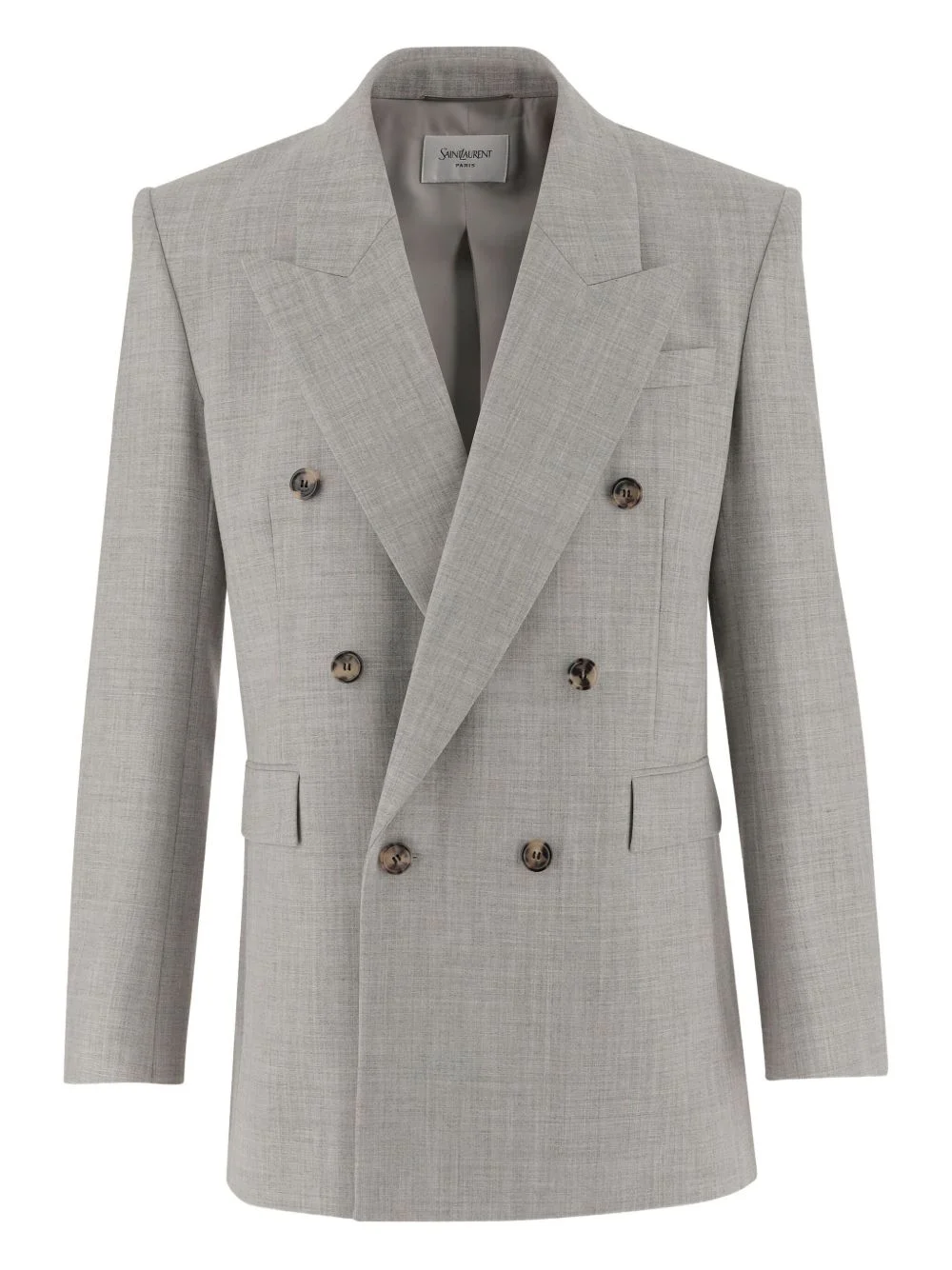 double-breasted wool blazer - 1