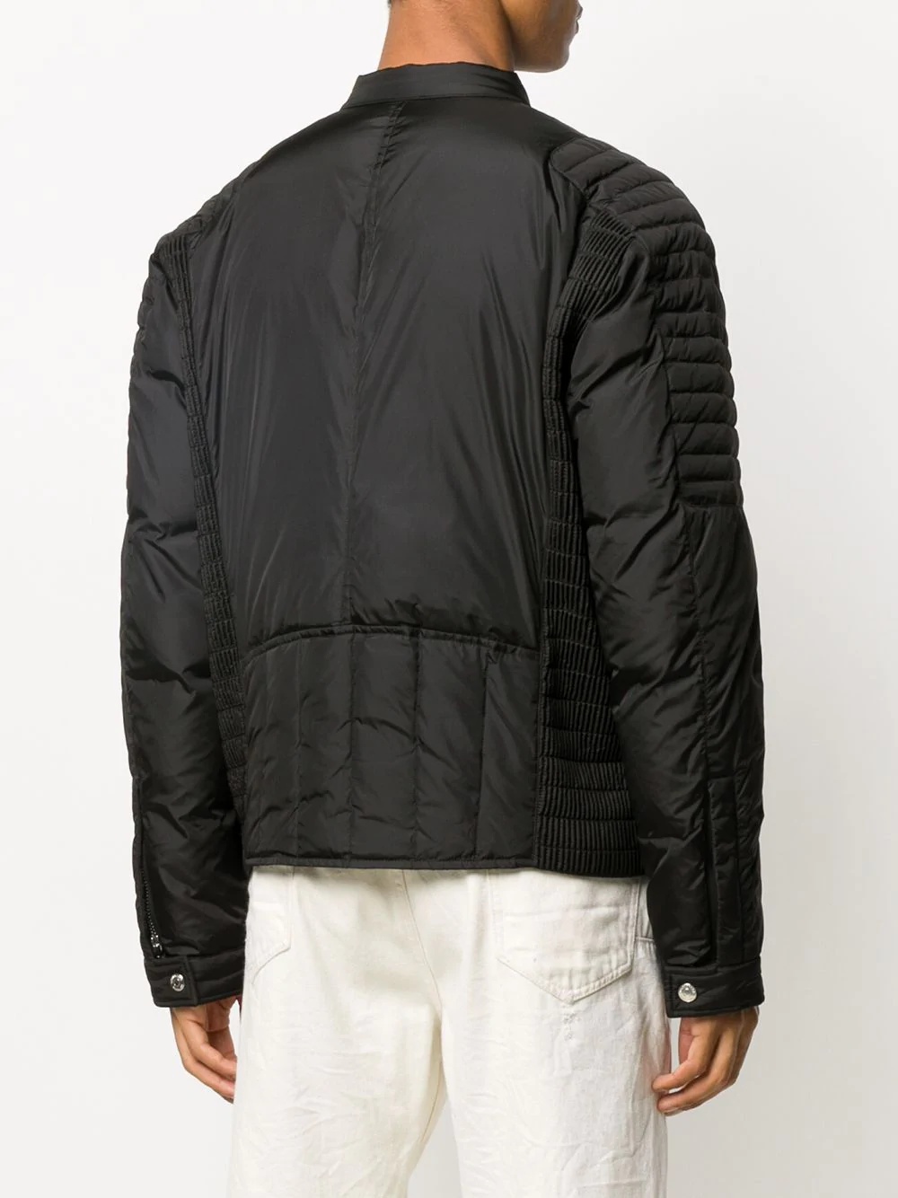 band collar padded down jacket - 4