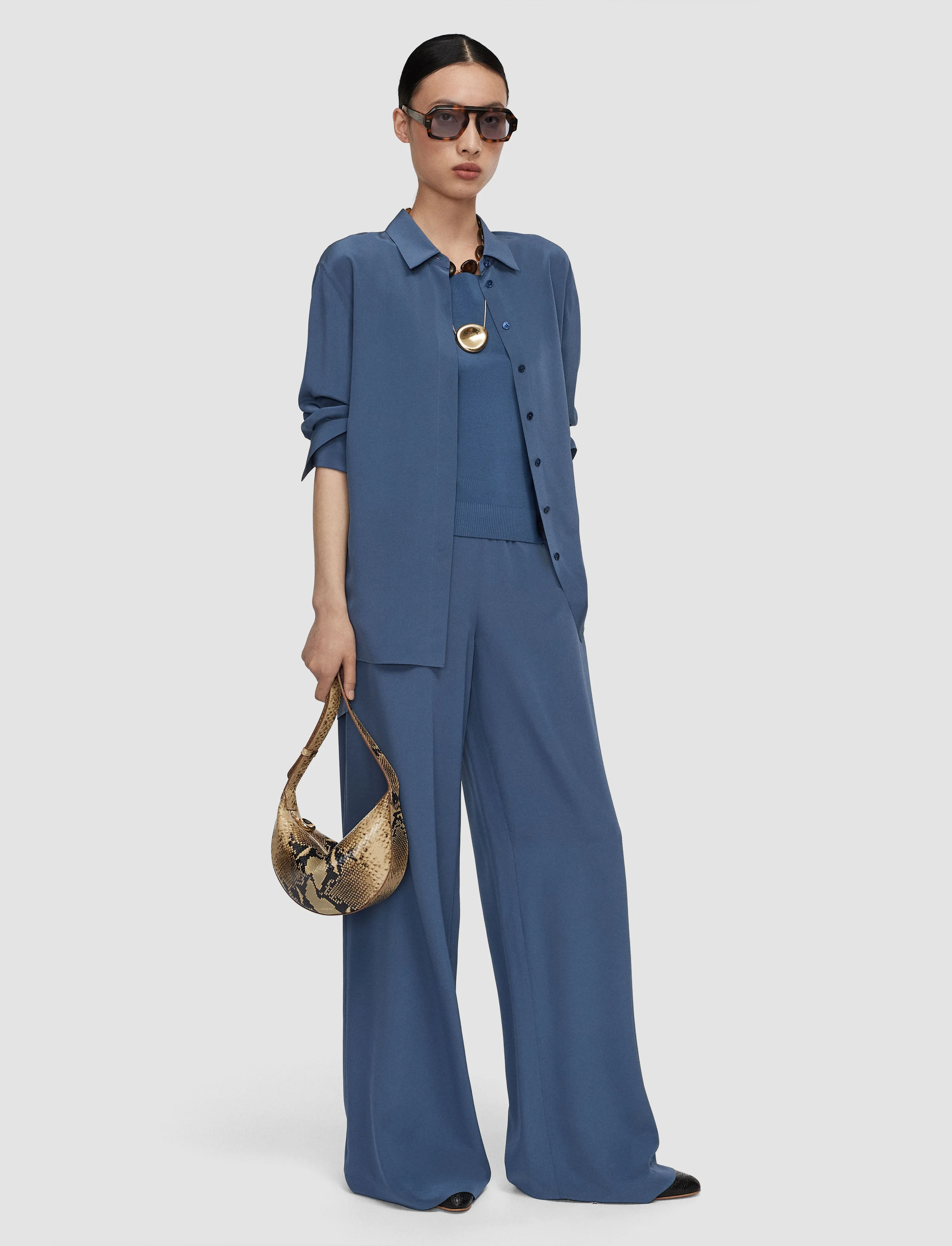 Rihani Crepe de Soie Silk Trousers - 1