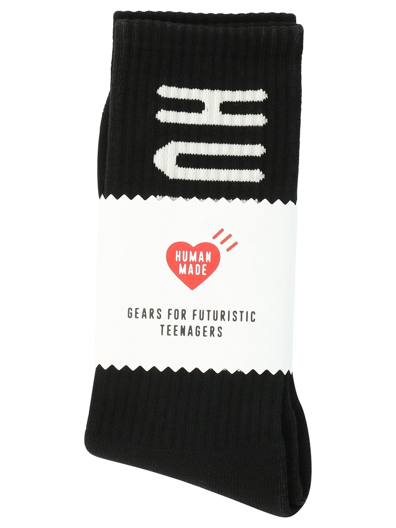 Hm Logo Socks Black - 1